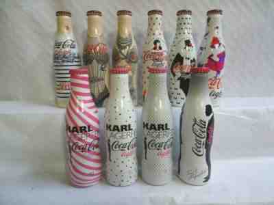 10 DIFFERENT COCA COLA LIGHT ALUMINIUM BOTTLES