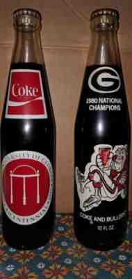 Coca Cola Georgia Bulldogs 1980 National Championship Coke Bottle/UGA