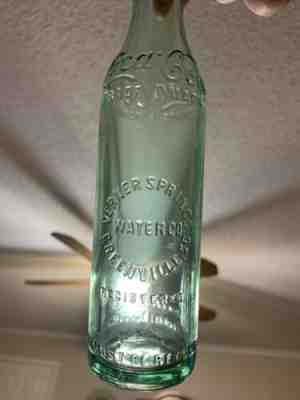 Vintage Coca-Cola Embossed Soda Bottle Verner Springs Water Co Greenville, SC