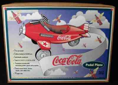 NRFB 1995 COCA-COLA RED DIE-CAST 1:3 PEDAL PURSUIT PLANE XONEX SIGNED KEN KOVACH