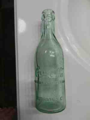 Antique Coca cola bottle straight side Durham NC 1900-1910