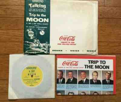 *1969 Coca Cola TRIP TO MOON Hammond Talking Series NASA Astronaut Poster Record