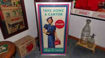 1938 Coca-Cola Cardboard Sign