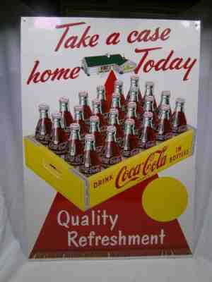 1952 Original "Take A Case Home Today" Coca Cola Sign