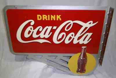 Vintage Coca Cola 1946 Flange Sign