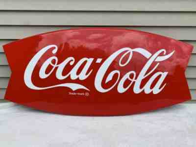 NOS 1960s COCA COLA 42â? FISHTAIL SIGN ORIGINAL EXC LOOK