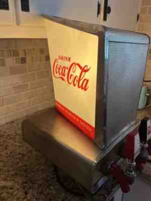 Vintage Drink COCA-COLA Lighted Advertising Sign Dispenser