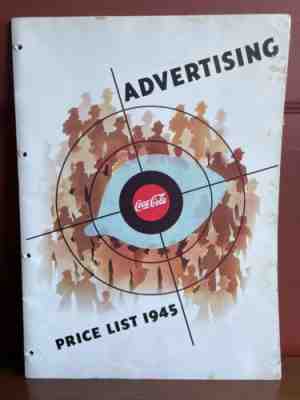 RARE Vintage 1945 COCA COLA Price List Sales Advertising Brochure Signs