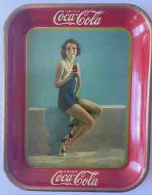 Vintage 1933 Coca Cola Coke Tray, Frances Dee Authentic Original, Ex. Condition