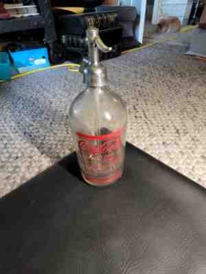 Vintage Coca Cola Bottling Co., Fargo North Dakota 32 ounce Glass Seltzer Bottle