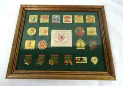 (4) COCA COLA Collector's Club 20th Annual Convention Framed Pin Sets ~1975-1994