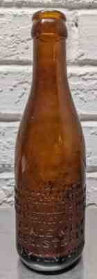 Antique Senate Bill Coca Cola Bottle 1911 Dayton Ohio Brown Amber Straight Side