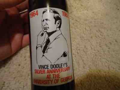 10 OZ COCA COLA COMMEMORATIVE BOTTLE -1989 VINCE DOOLEY'S SILVER ANNIVERSARY UGA