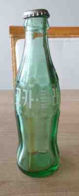 Nice Coca Cola glass bottles from Korea, 190 ml. White ACL. empty