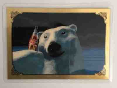 Coca Cola 24 carat gold Polar bear card