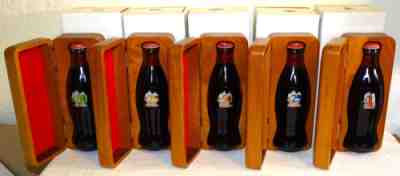 5 SALT LAKE 2002 OLYMPICS COCA-COLA DRINKS TO GO Bottles Wood Boxes Limited 202