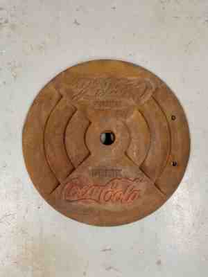 Coca Cola Lollipop Sign Policeman Crossing Guard Crosswalk Sign Cast Iron Base