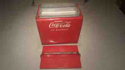 Vintage DRINK COCA COLA Metal Picnic Cooler, Sandwich Tray, & 1979 Serving Tray