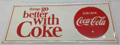 1965 things go better with Coke Coca-Cola Metal Sign