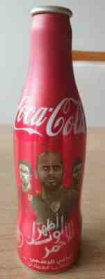 Nice Coca Cola alu bottles from Oman. Football players. Prototype only. T E S T