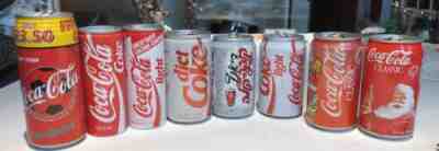 Coca Cola Soda Can Collection USA/Foreign