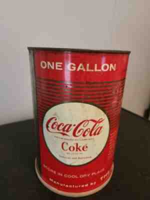 Very Old Rare Coca-Cola Classic 1 Gallon Empty Fountain Syrup Can Export Only
