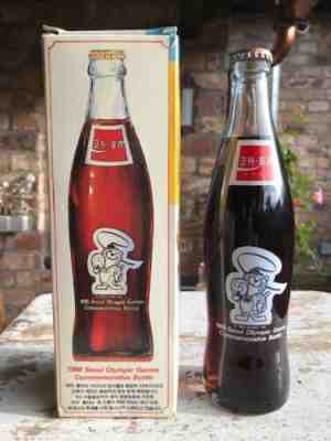 Rare 1988 Seoul Olympic Games Coca-Cola Bottle with Box