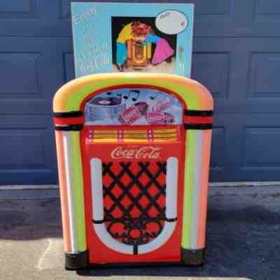 Vintage 1991 Paul Flum Coca Cola Coke Jukebox Cooler Ice Chest Plastic RARE