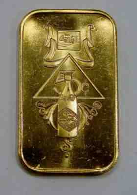 Clarksville TN - Coca Cola 75th Anniversary Gold-Plated Bar - Rare