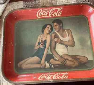Antique Coca-Cola Weissmuller & Oâ??Sullivan Tray Original