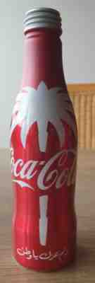 Nice Coca Cola alu bottles from Saudi Arabia? T E S T Prototype bottle Palm tree