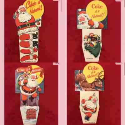 Vintage 1950s Coca-Cola Promo Advertising Christmas Cut-out (4)