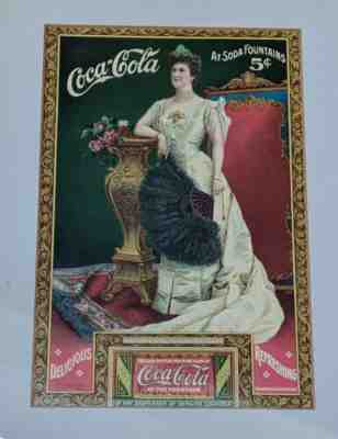 Framed 1905 Lillian Nordica Coca-Cola Magazine Advertisement w/ Coupon