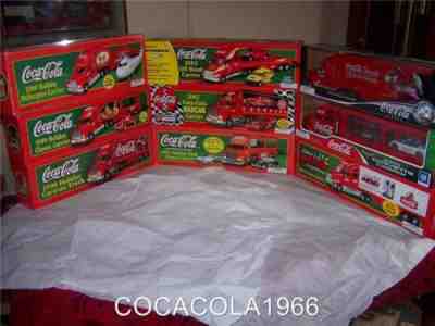 Coca Cola 1998 2006 Coke Truck CARRIER SEMI COMPLETE 9 SET Santa Holiday NIB LTD