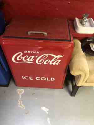 coca cola cooler vintage coke ice chest-water Fountain