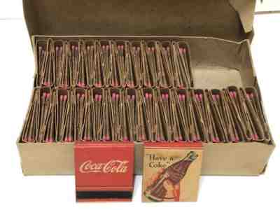 RARE Vintage Box of 47 COCA-COLA Matchbooks - HAVE A COKE - 1940-50s UNUSED LOT