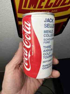 1977 Jack Sellers RARE Coca-Cola Soda Can Impossible Menlo College Coke Air Seal