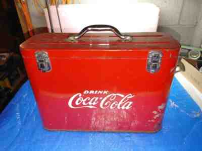 Vintage 1948 - 1950 Coca Cola Airline Plane cooler with Starr X opener