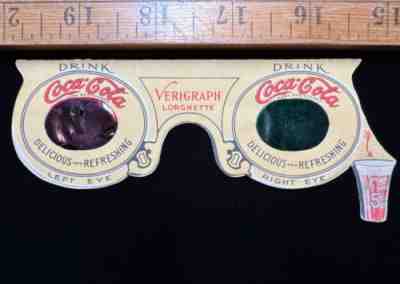 ORIGINAL 1914 Coca-Cola Verigraph Lorgnette Early 3D Glasses ULTRA RARE Beauty