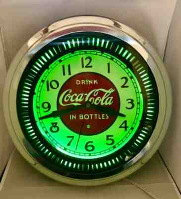 Vintage Coca Cola Neon Spinner Motion Clock