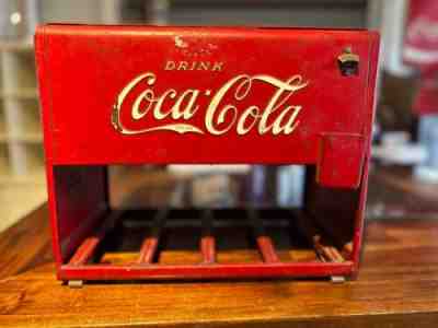Vintage 1939 Coca Cola Cooler SALESMAN SAMPLE Beautiful W/ 4 mini Coke Bottles