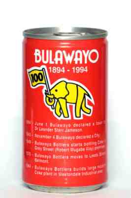1994 Coca Cola can, Zimbabwe; Bulawayo 100 1894-1994