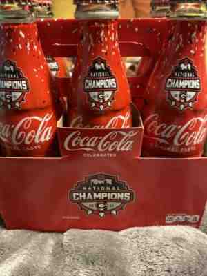 Georgia Bulldogs 2021 National Champions Coca-Cola Glass Bottles 6 Pack COKE UGA