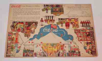 1927 Coca-Cola CIRCUS Colorful Cardboard Cutout Toy for Kids, RARE, Vintage COKE