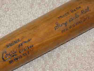Babe Ruth H&B Vintage Baseball Bat Coca-Cola New York Yankees HOF Mint Condition