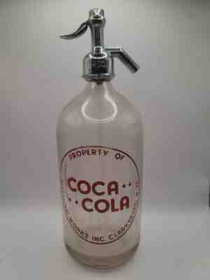 Vintage COCA COLA SELTZER BOTTLE Clarksburg, W.VA Rare West Virginia