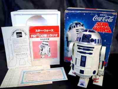 Special Prize Japan Coca-Cola STAR WARS R2-D2 AM RADIO 1977 Complete Set! Works!