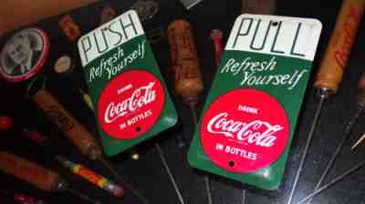 1950's Coca-Cola Door Push Plates (2)