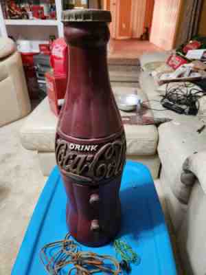 1930s Vintage Coca Cola Bakelite Bottle Radio SilverÂ  Writing