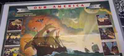 1943 Coca Cola ~ Our American Transportation builds a nation ~School Magazine